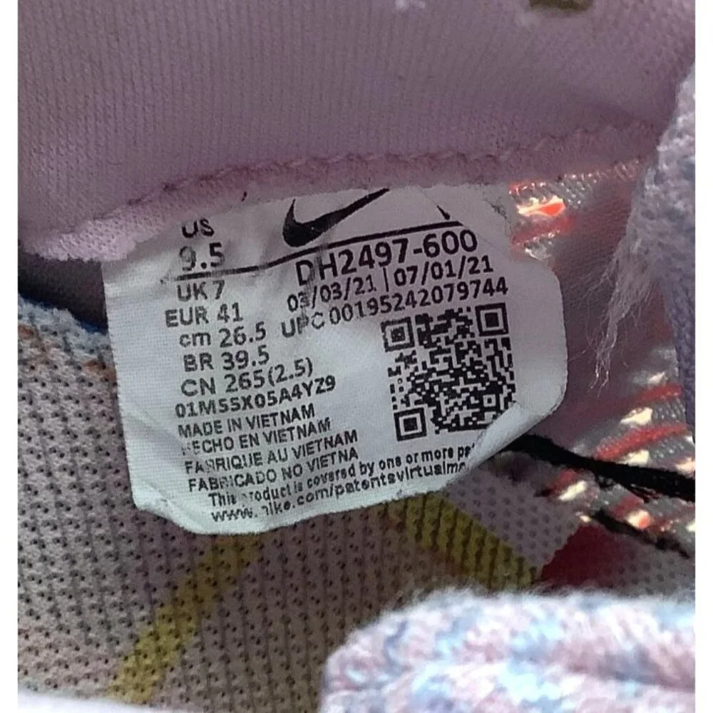 Nike React Infinity Run Flyknit Womens Running Shoes Pink Gray Orange Size 9.5 - Picture 7 of 9